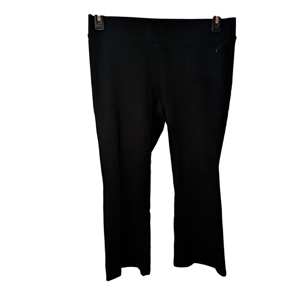 Cabi Medium Black Pull On Cropped Flare Pants High Waist Stretch Work Trousers